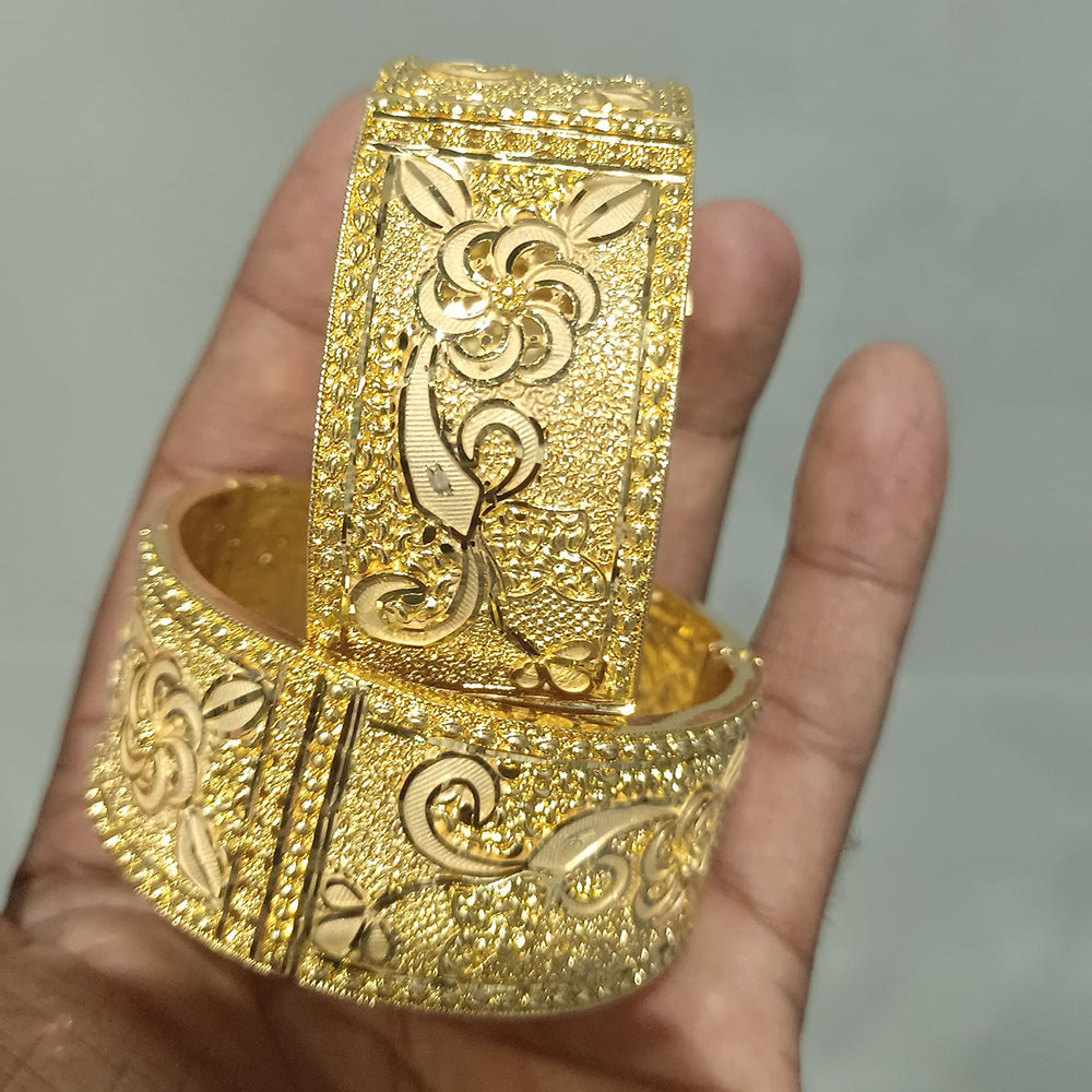 Pari Art Jewellery Forming Gold Openable Bangle Set