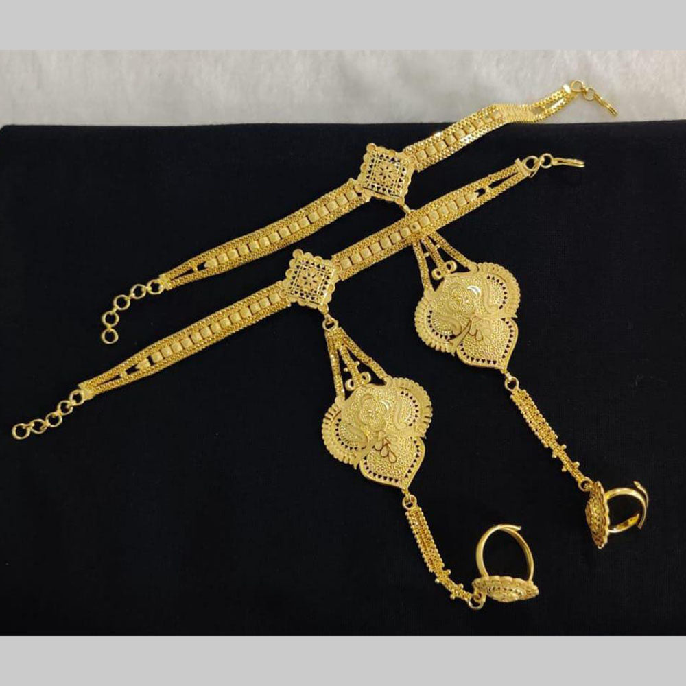 Pari Art Jewellery Forming Gold Hand Harness