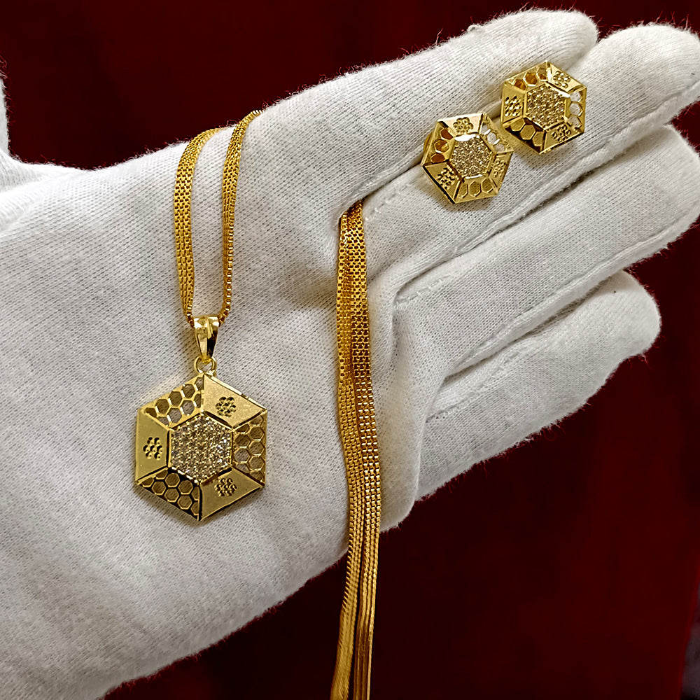 Pari Art Jewellery Forming Chain Pendant Set