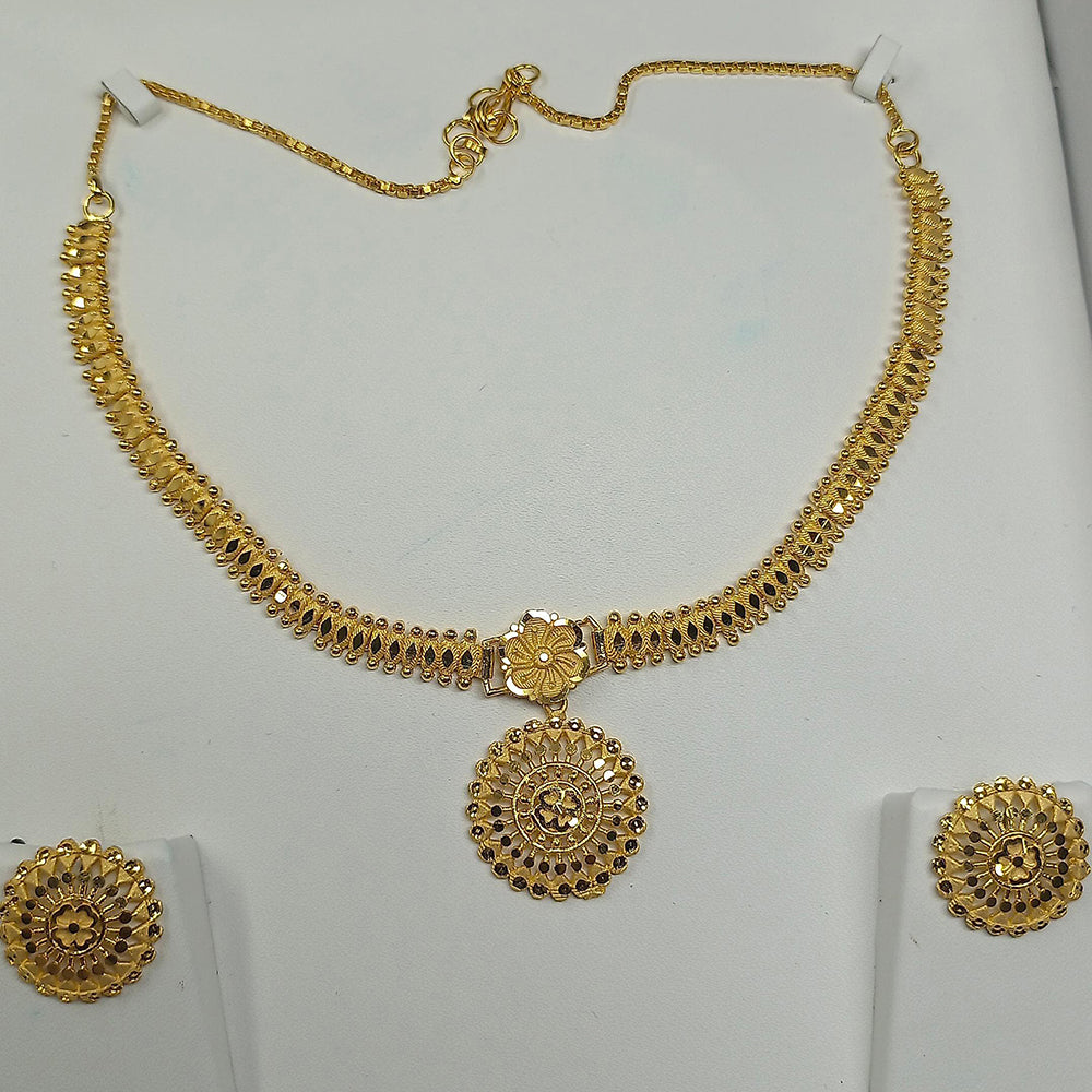 Pari Art Jewellery Forming Gold Necklace Set