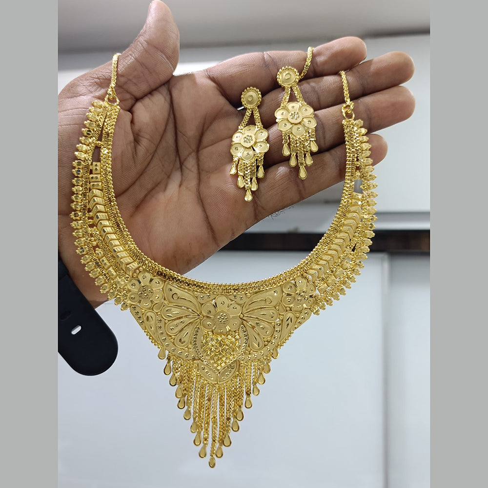 Pari Art Jewellery Forming Gold Necklace Set – JewelEMarket