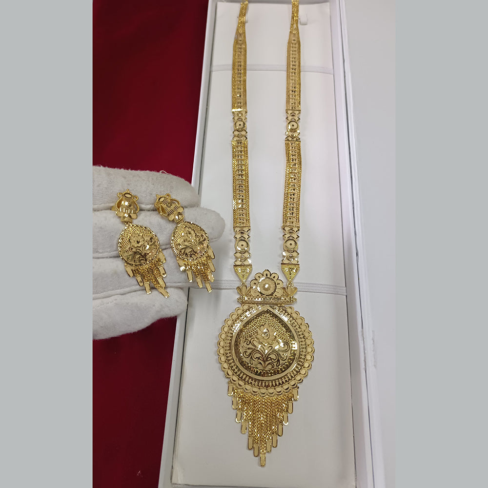 Pari Art Jewellery Forming Gold Long Necklace Set
