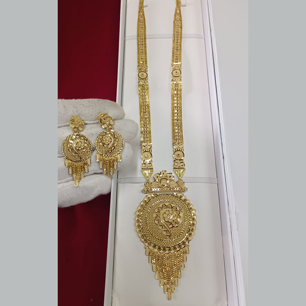 Pari Art Jewellery Forming Gold Long Necklace Set