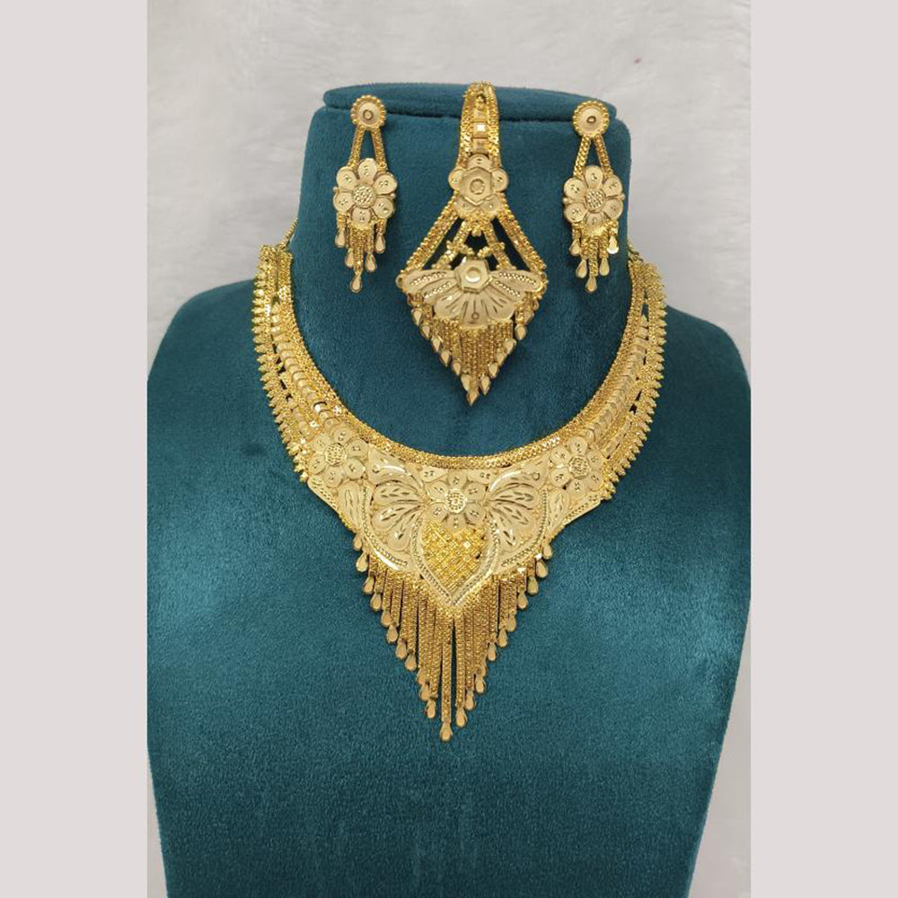 Pari Art Jewellery Forming Gold Necklace Set