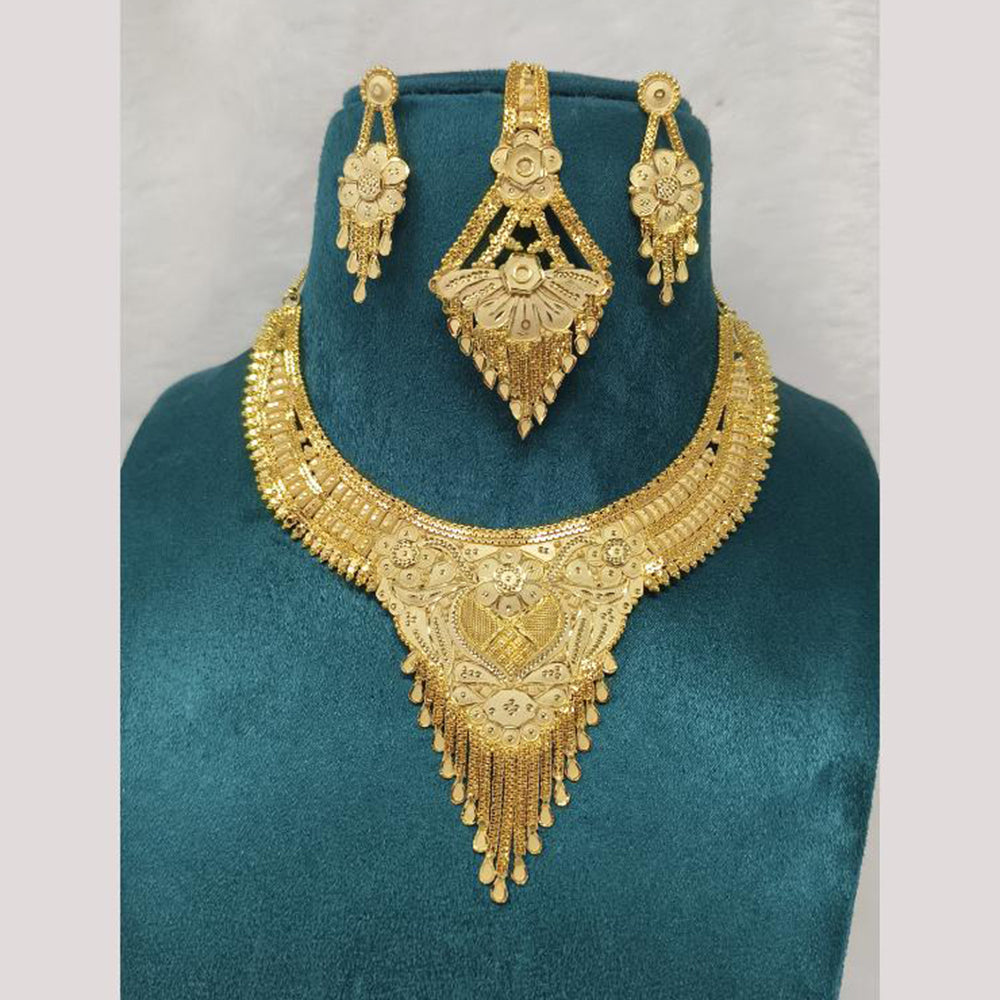 Pari Art Jewellery Forming Gold Necklace Set