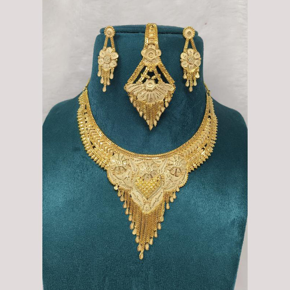 Pari Art Jewellery Forming Gold Necklace Set