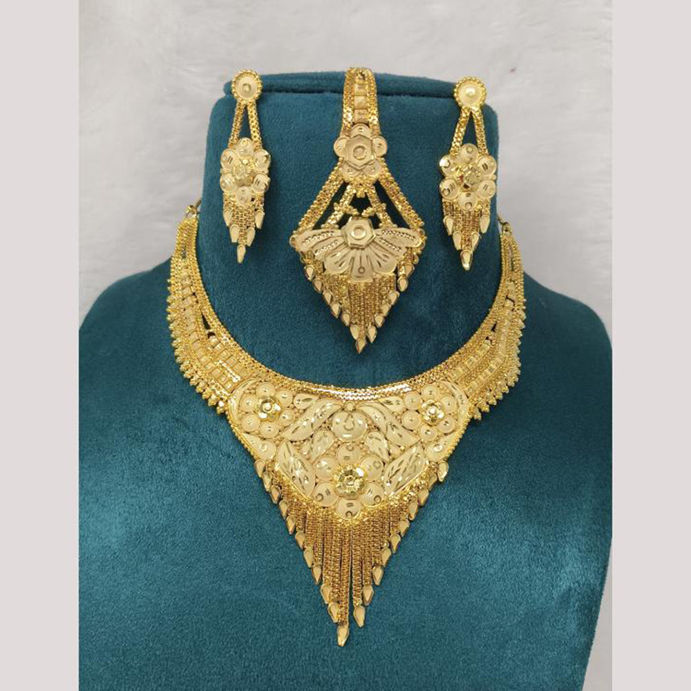Pari Art Jewellery Forming Gold Necklace Set