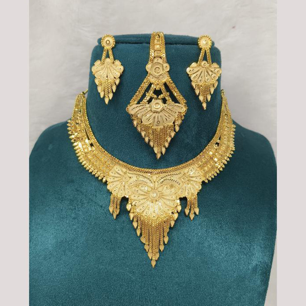 Pari Art Jewellery Forming Gold Necklace Set