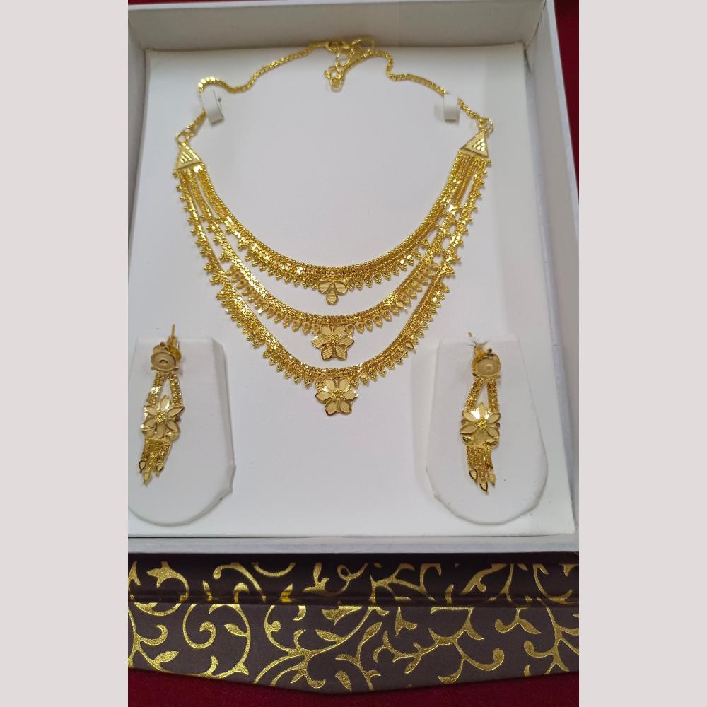 Pari Art Jewellery Forming Gold Necklace Set