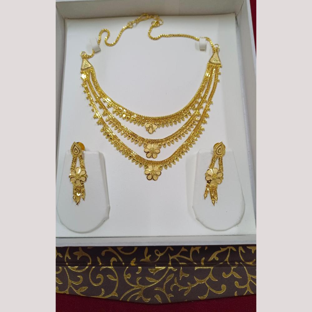 Pari Art Jewellery Forming Gold Necklace Set