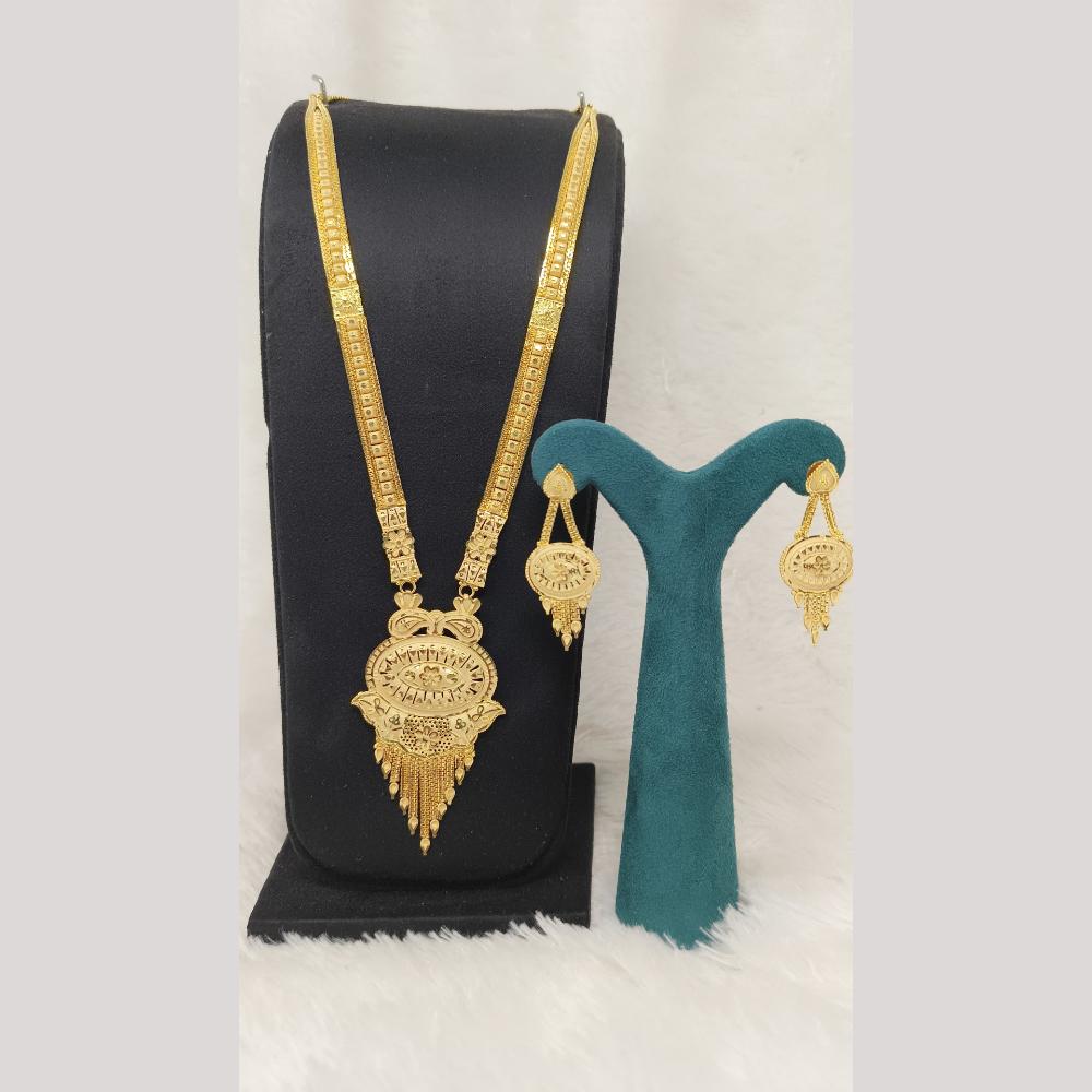 Pari Art Jewellery Forming Gold Long Necklace Set
