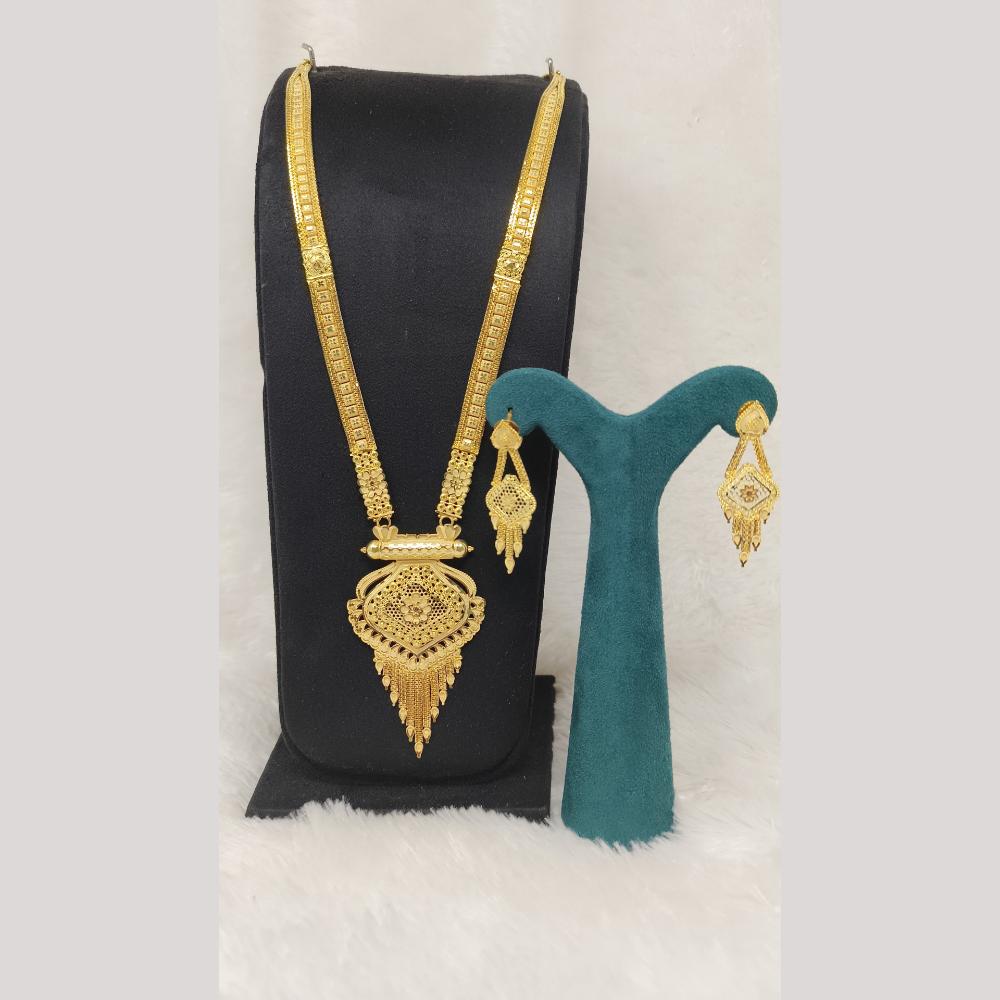 Pari Art Jewellery Forming Gold Long Necklace Set