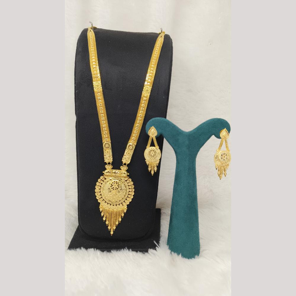 Pari Art Jewellery Forming Gold Long Necklace Set