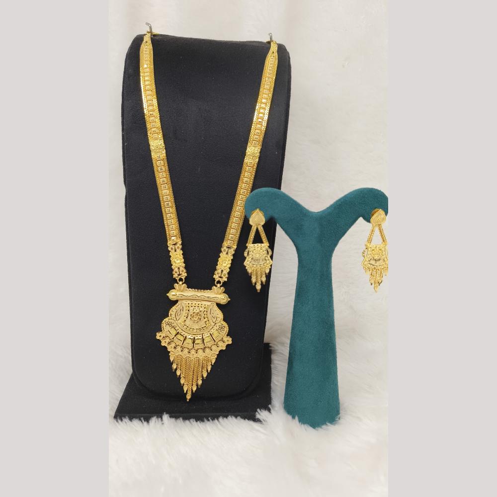 Pari Art Jewellery Forming Gold Long Necklace Set