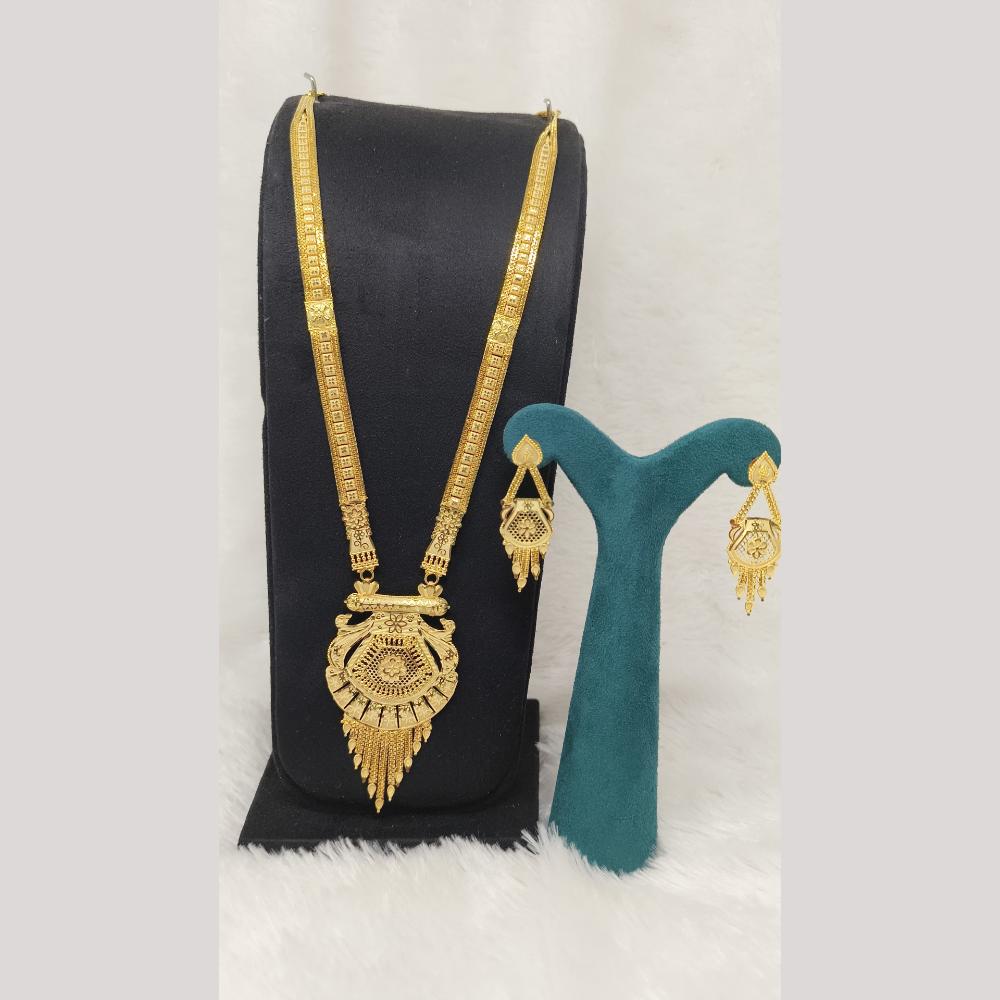 Pari Art Jewellery Forming Gold Long Necklace Set