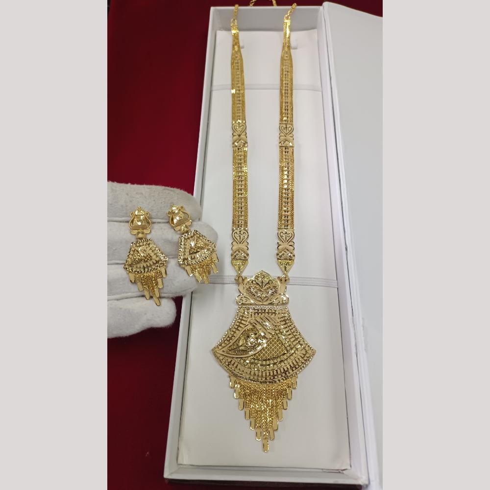 Pari Art Jewellery Forming Gold Long Necklace Set