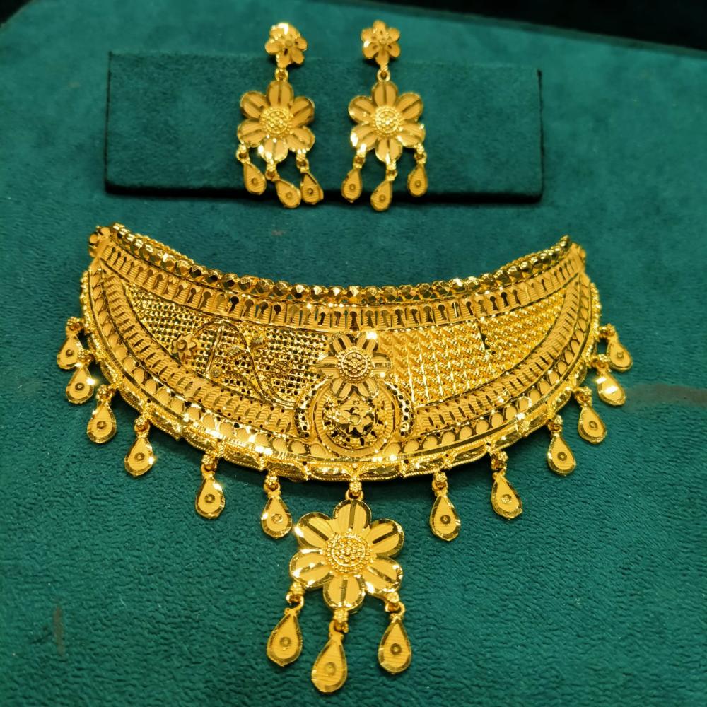 Pari Art Jewellery Forming Gold Necklace Set