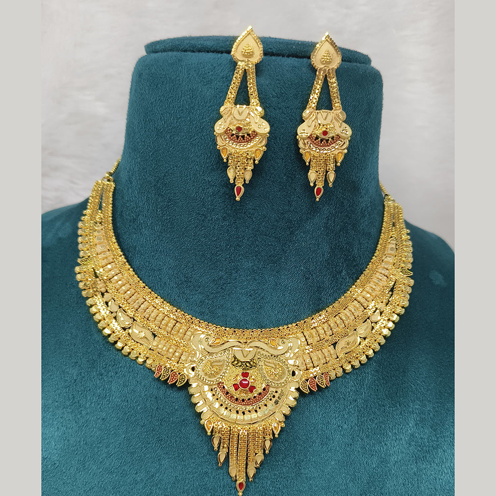 Pari Art Jewellery Forming Gold Necklace Set