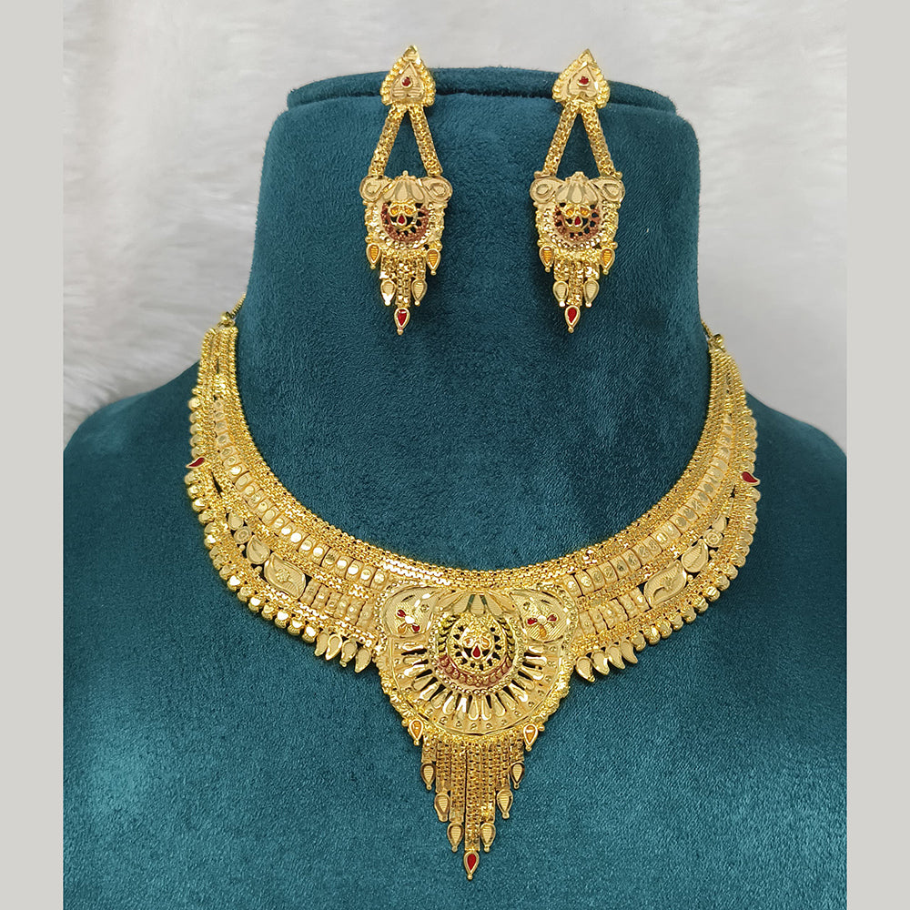 Pari Art Jewellery Forming Gold Necklace Set