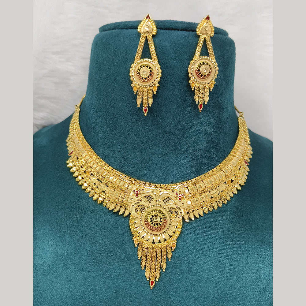 Pari Art Jewellery Forming Gold Necklace Set – JewelEMarket