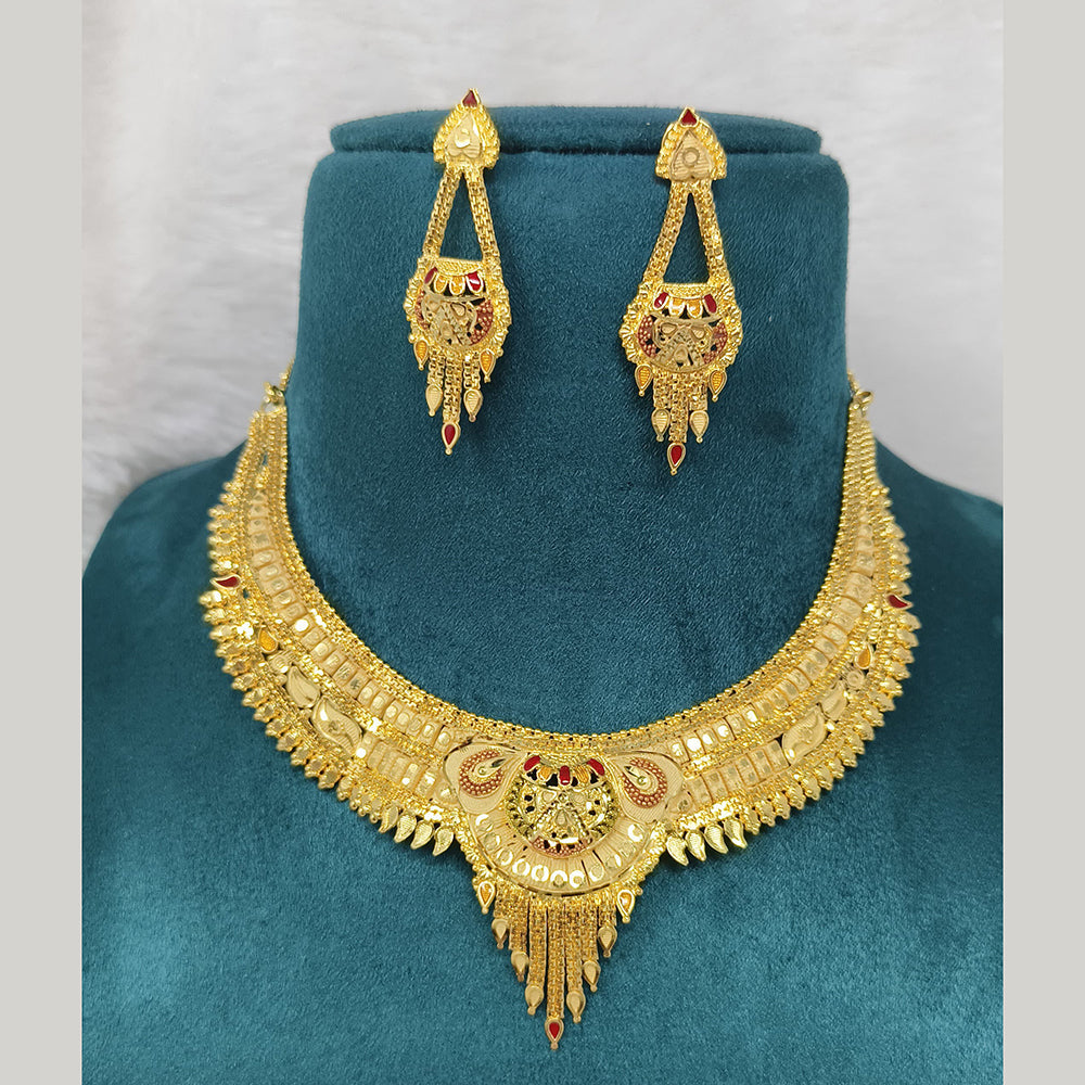 Pari Art Jewellery Forming Gold Necklace Set