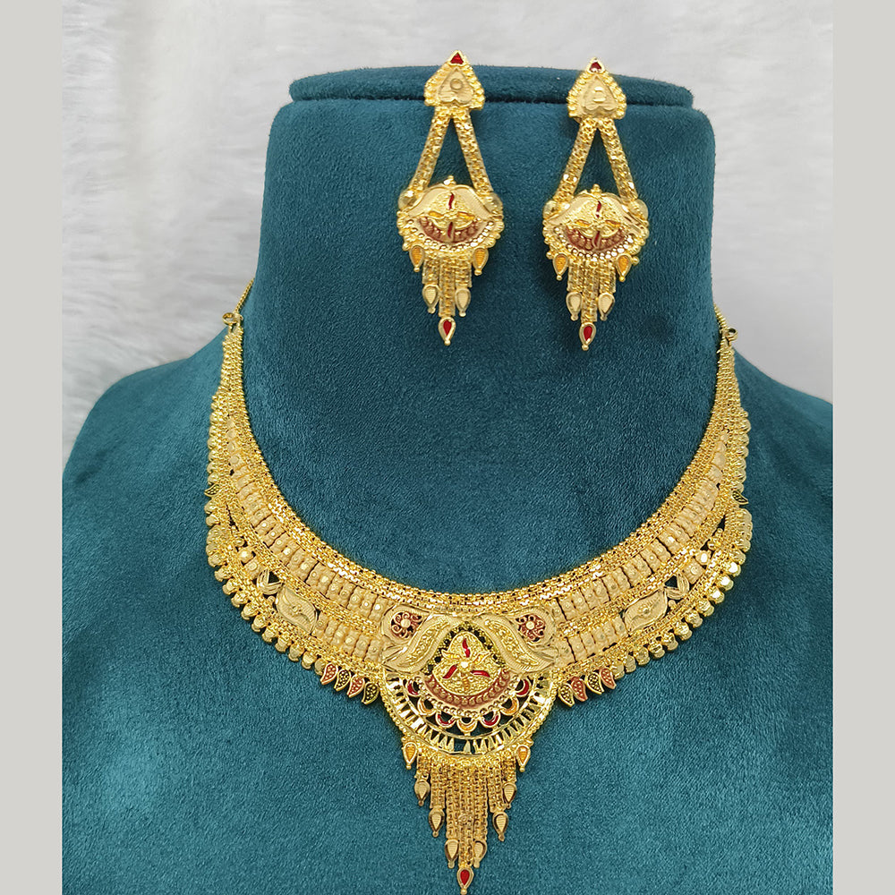 Pari Art Jewellery Forming Gold Necklace Set