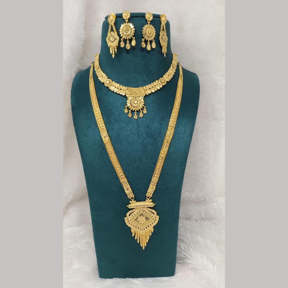 Pari Art Jewellery Forming Gold Long Necklace Set