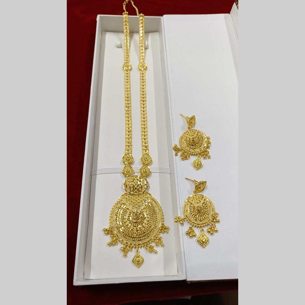 Pari Art Jewellery Designer Long Gold Look Necklace Set