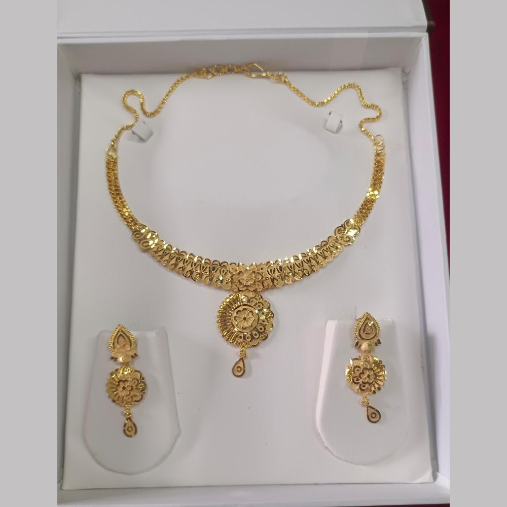 Pari Art Jewellery Forming Gold Necklace Set