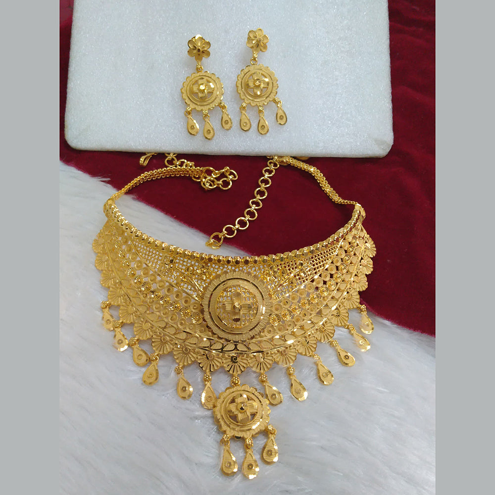 Pari Art Jewellery Designer Gold Plated Choker Necklace Set