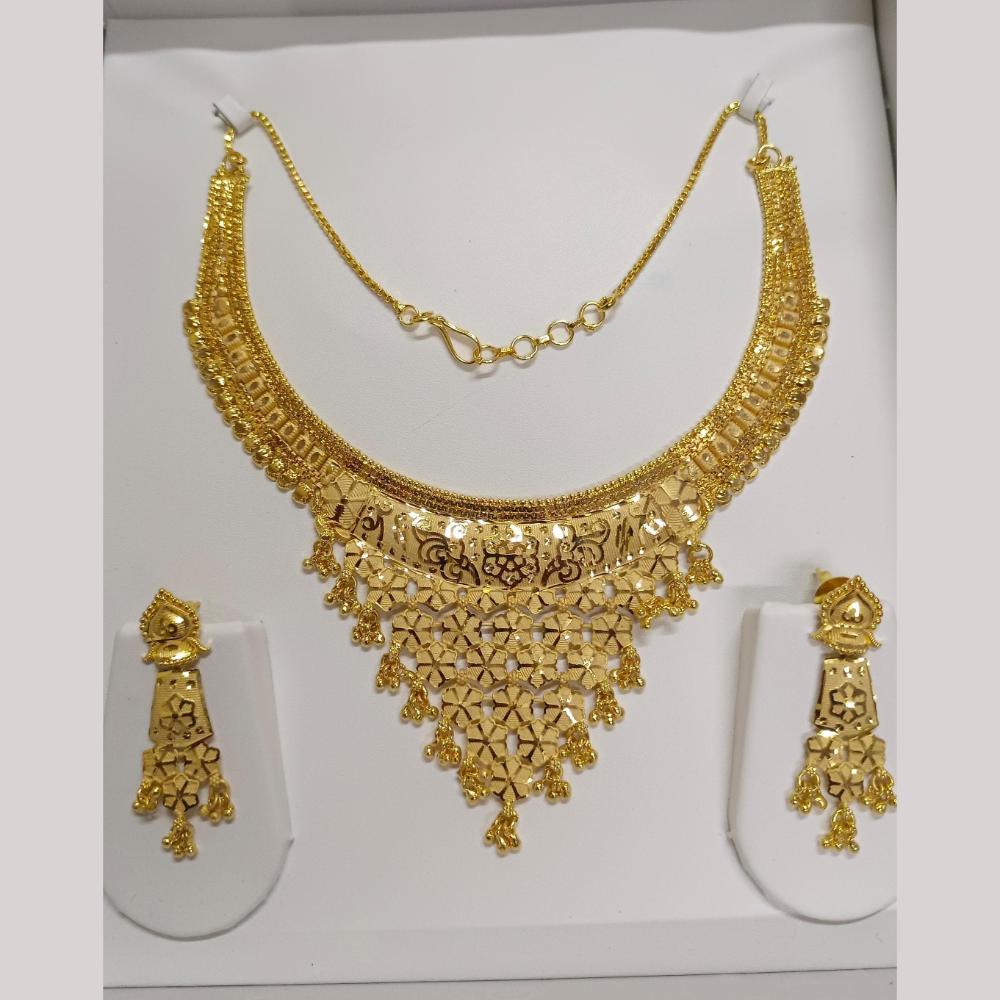 Pari Art Jewellery Designer Forming Gold Plated Necklace Set