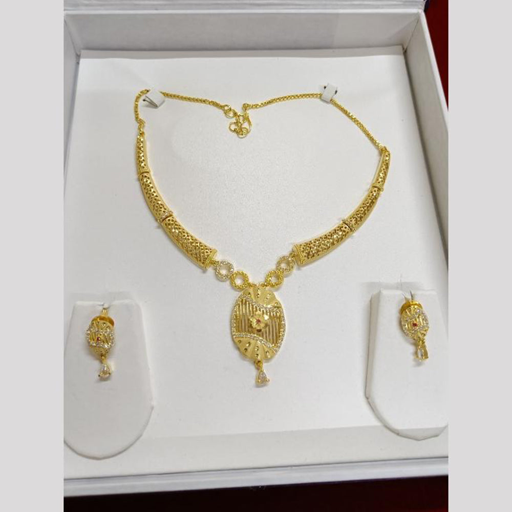 Pari Art Jewellery Designer Forming Gold Plated Necklace Set