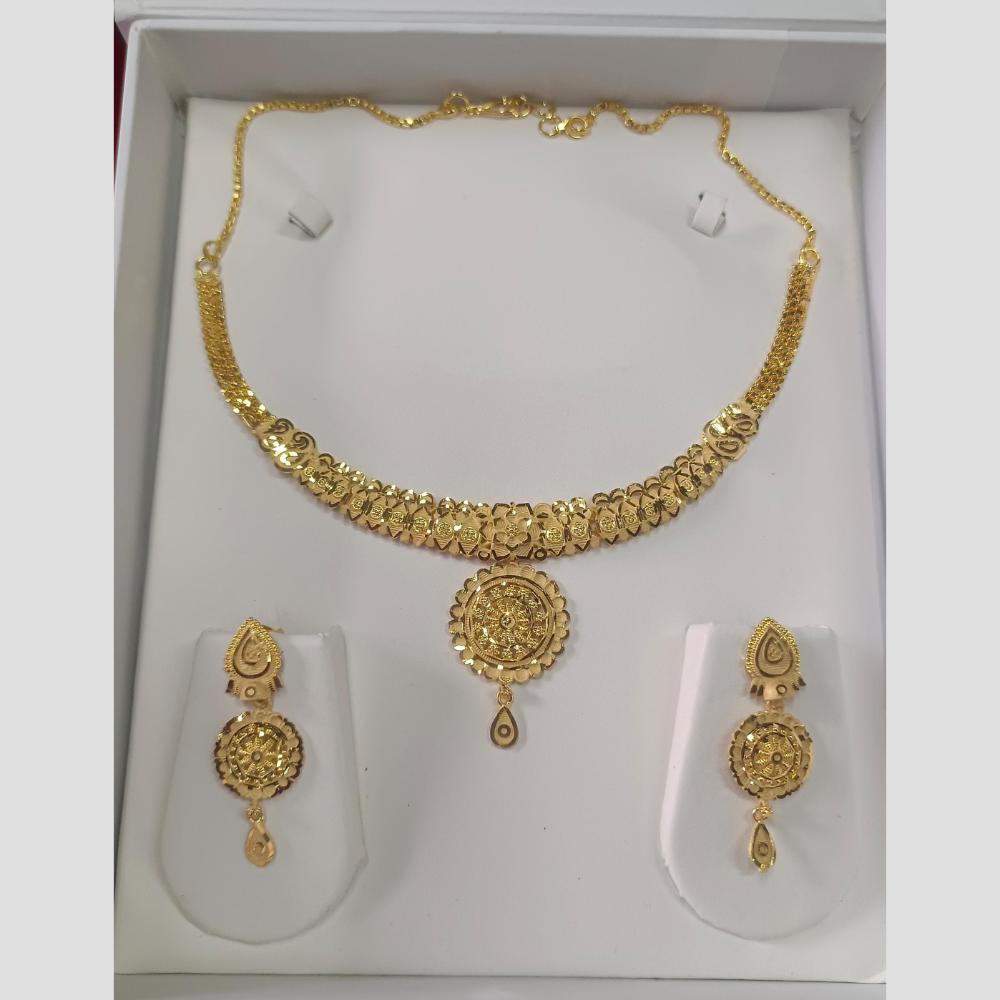 Pari Art Jewellery Designer Forming Gold Plated Necklace Set