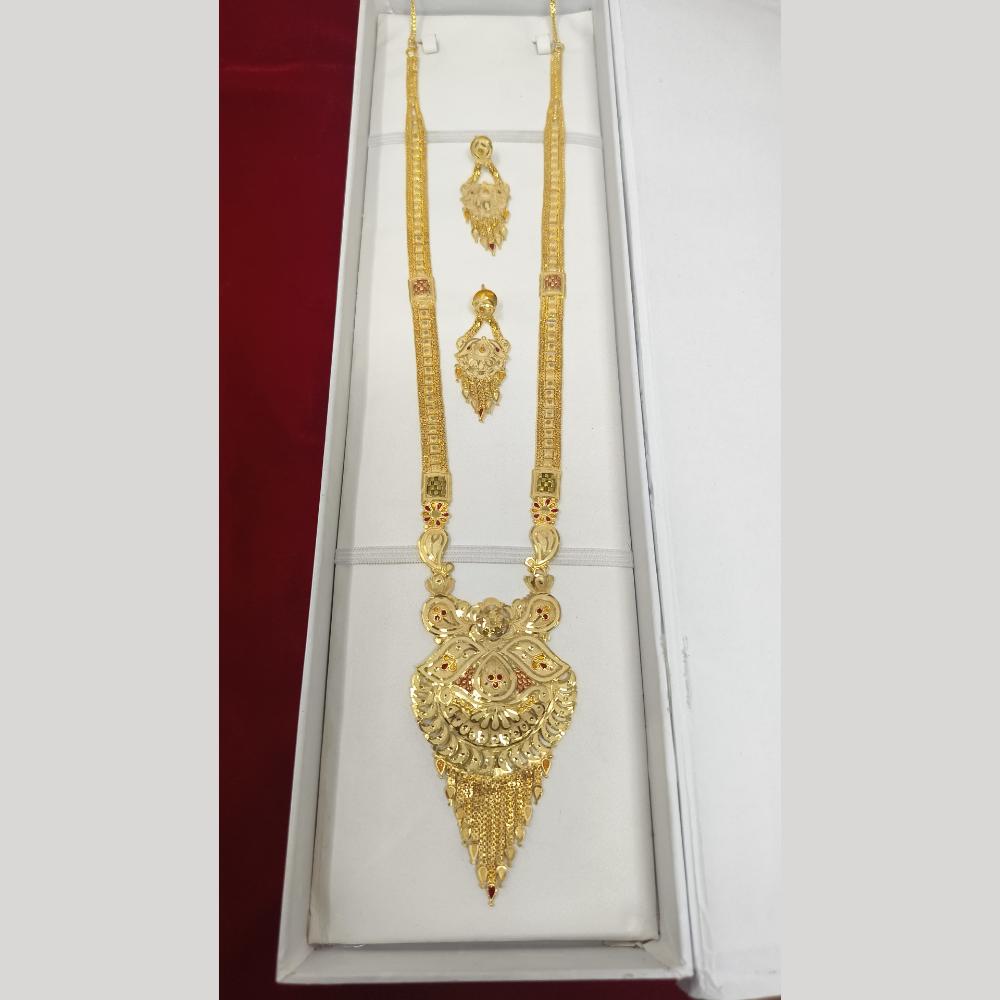 Pari Art Jewellery Designer Gold Plated Long Necklace Set
