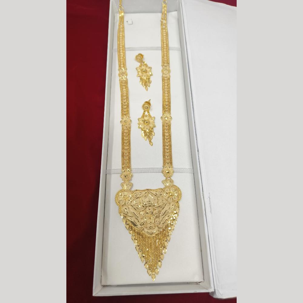 Pari Art Jewellery Designer Gold Plated Long Necklace Set