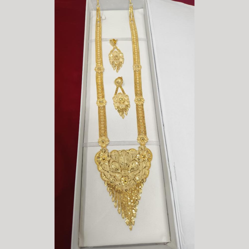 Pari Art Jewellery Designer Gold Plated Long Necklace Set