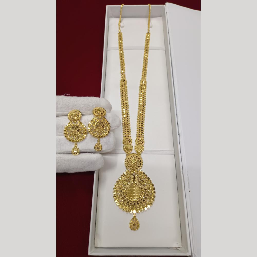 Pari Art Jewellery Designer Gold Plated Long Necklace Set