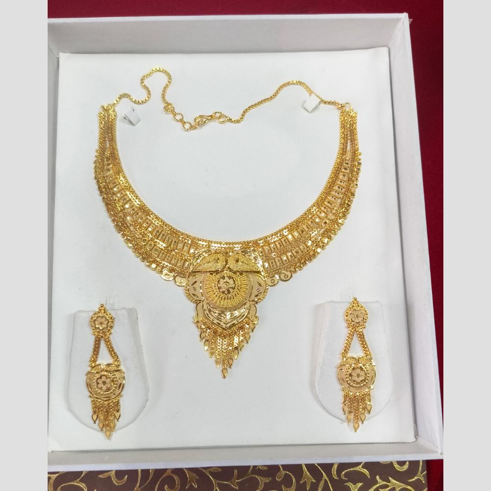 Pari Art Jewellery Designer Gold Plated Necklace Set