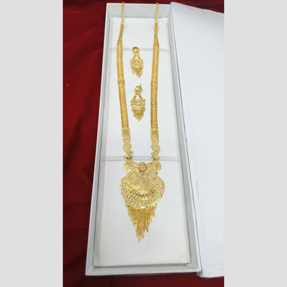 Pari Art Jewellery Designer Gold Plated Long Necklace Set