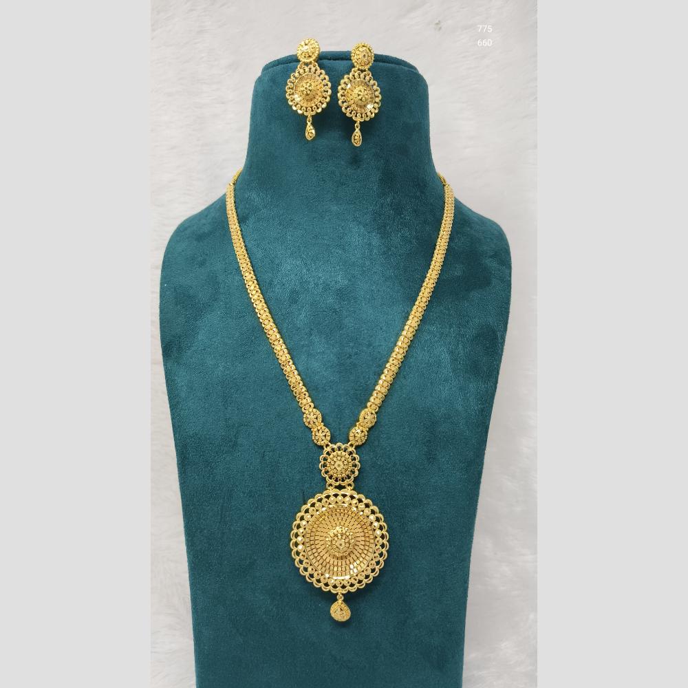 Pari Art Jewellery Designer Gold Plated Long Necklace Set