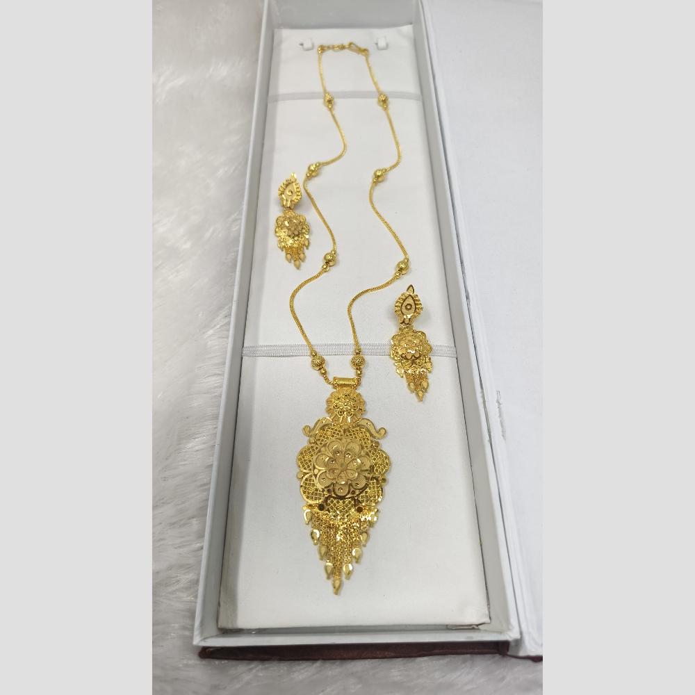 Pari Art Jewellery Designer Gold Plated Long Necklace Set