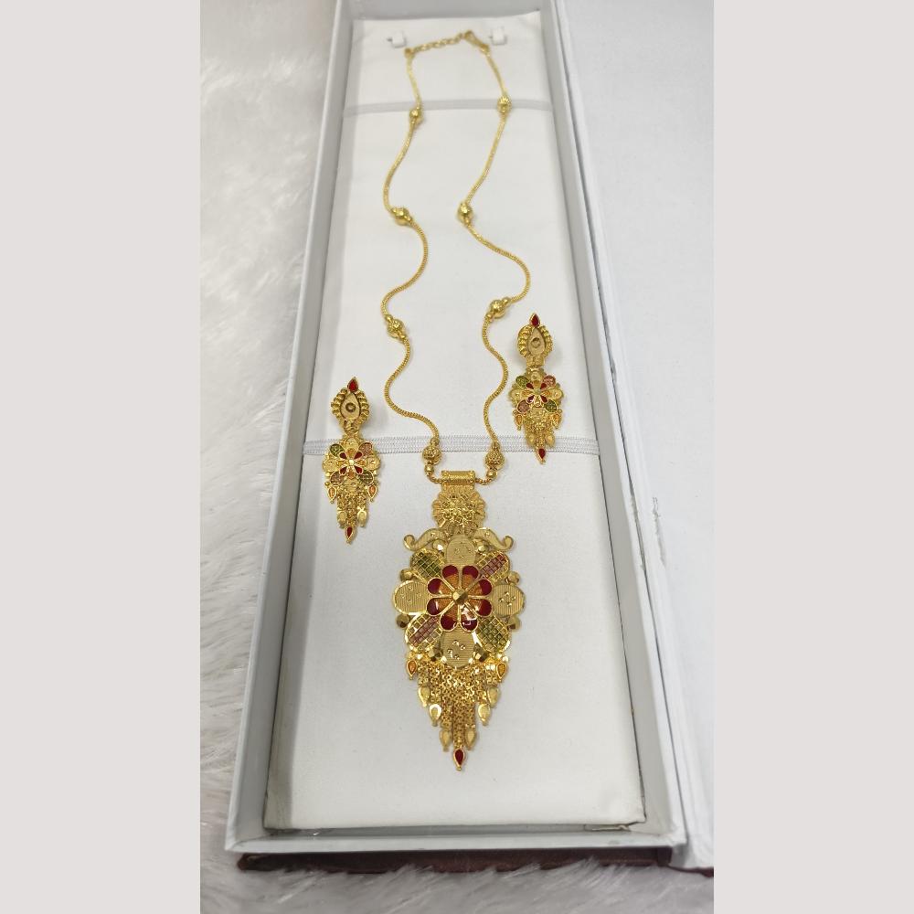 Pari Art Jewellery Antique Finish Traditional Necklace Set