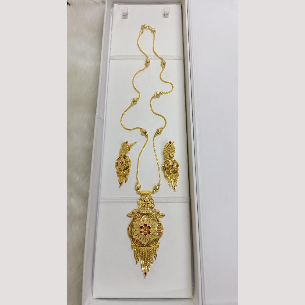 Pari Art Jewellery Antique Finish Traditional Necklace Set