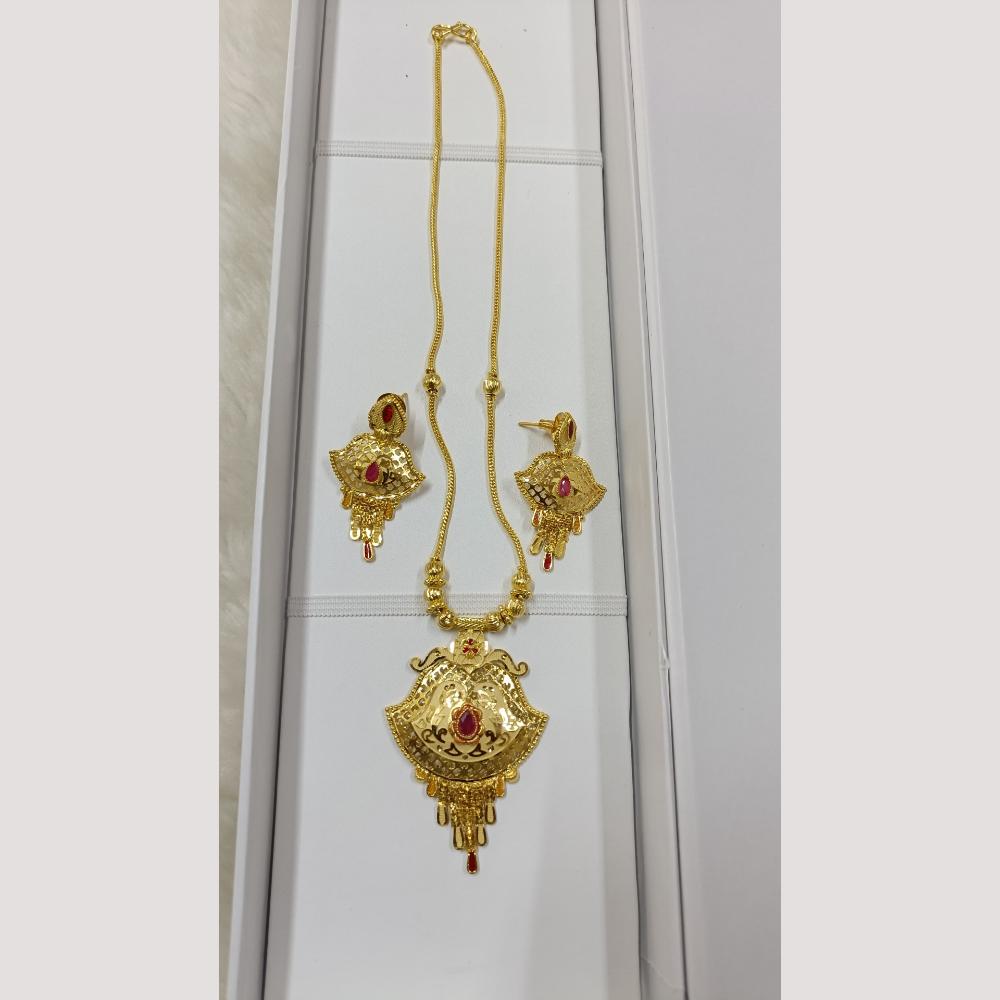 Pari Art Jewellery Antique Finish Traditional Necklace Set