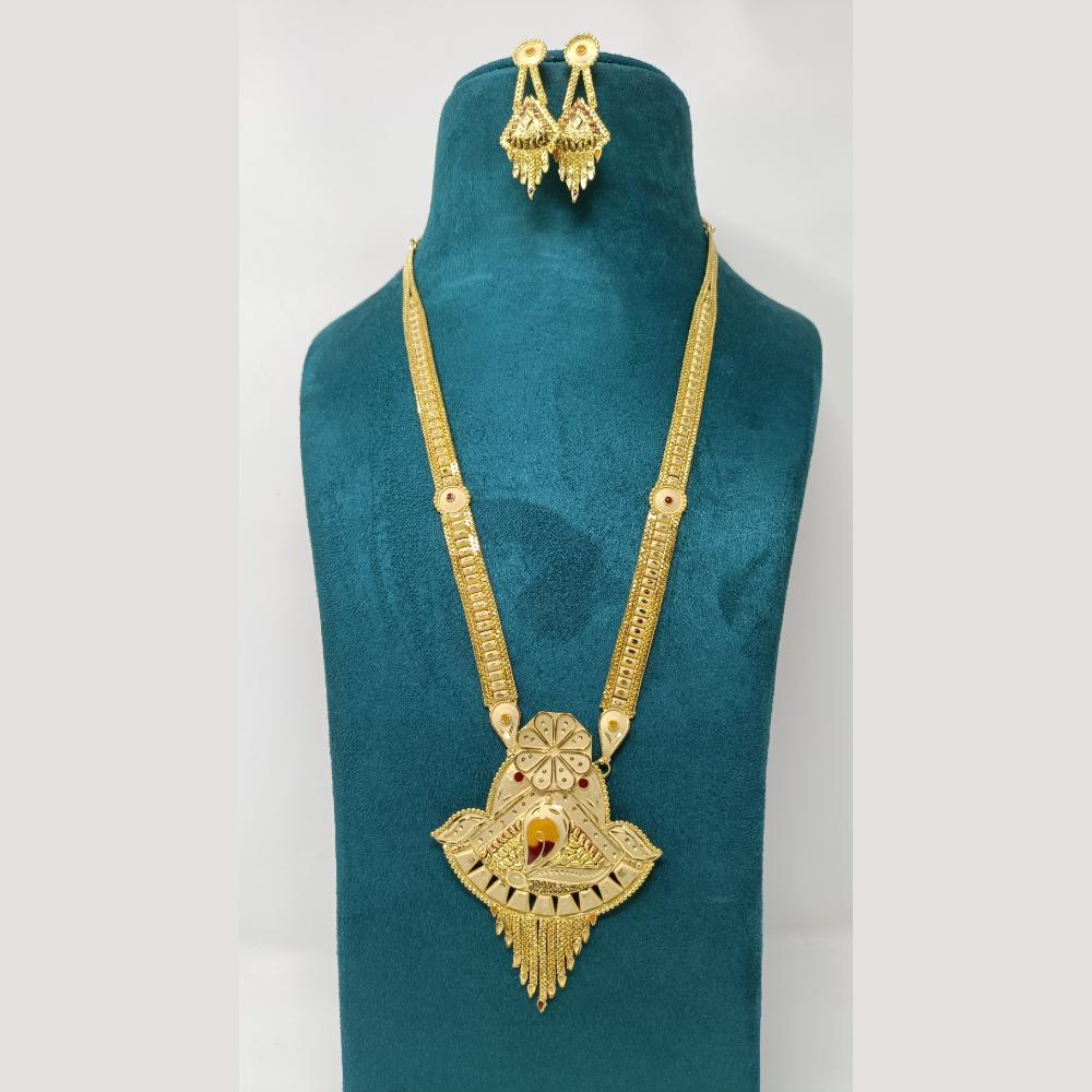 Pari Art Jewellery Meenakari long Necklace Set for Women