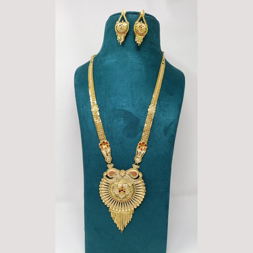 Pari Art Jewellery Meenakari long Necklace Set for Women