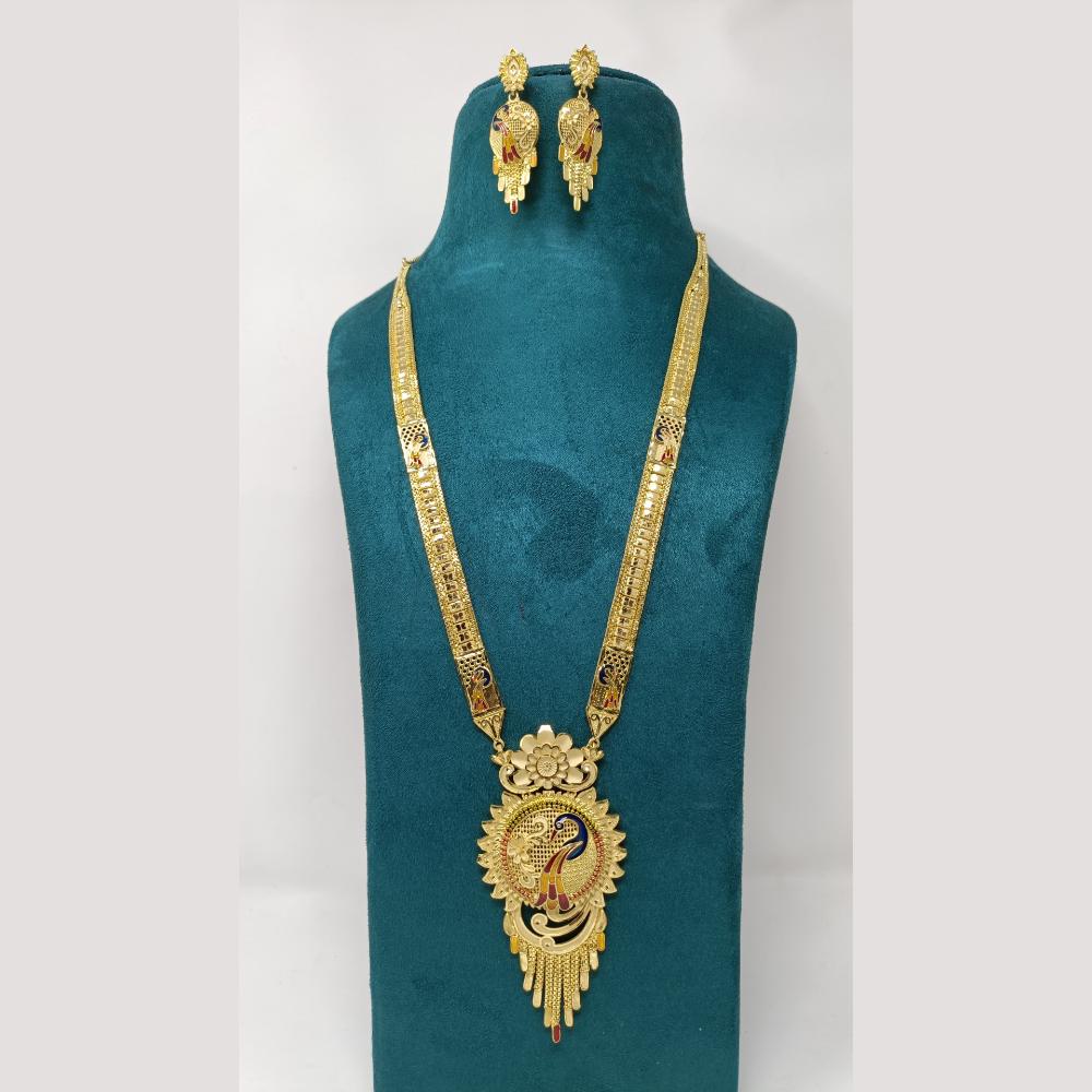 Pari Art Jewellery Meenakari long Necklace Set for Women