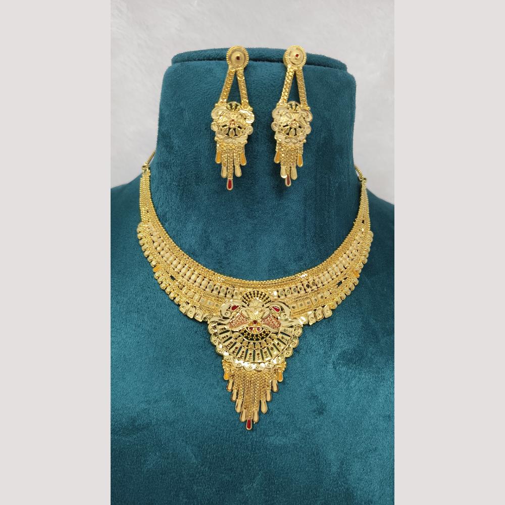 Pari Art Jewellery Forming Classic Gold Necklace Set