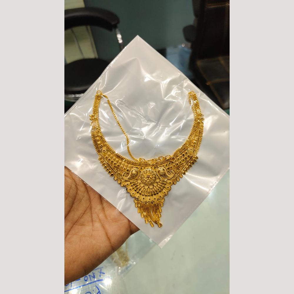 Pari Art Jewellery Gold Finish Peacock Motif Forming Necklace Set