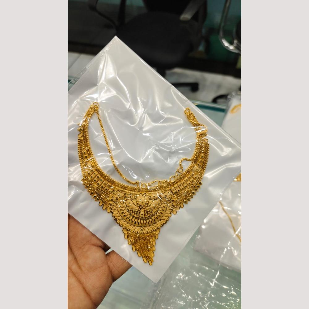 Pari Art Jewellery Gold Finish Peacock Motif Forming Necklace Set